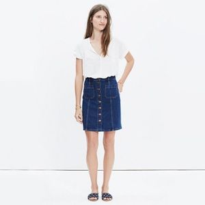 Madewell Denim Button-Front Skirt